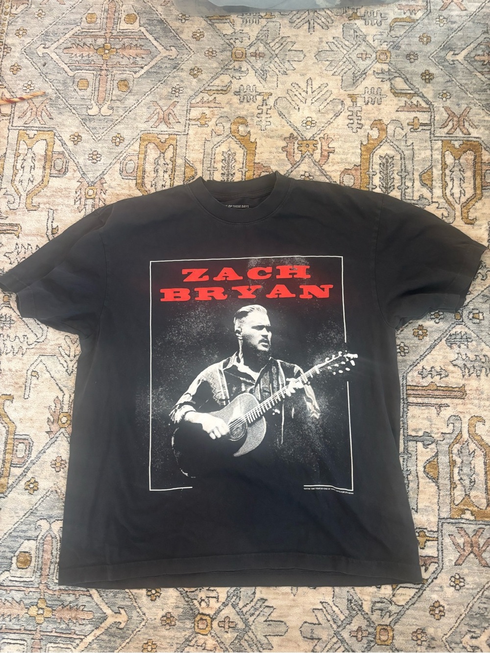 Zach Bryan Quittin Time 2024 Tour Shirt Large  Black Country Music Concert